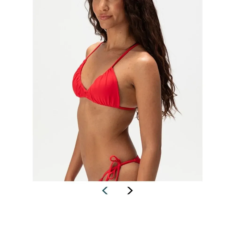 NWT Full Tilt (Tilly’s) Red Bralette Bikini Top | Triangle Tie Back Size S